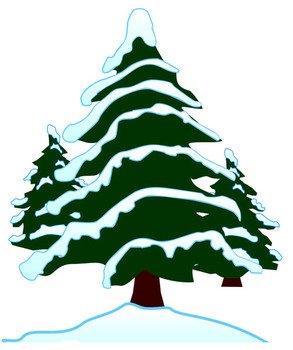 Snow Covered Trees Clip Art