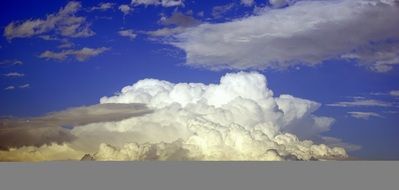 white thunderclouds in the sky