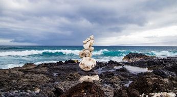 Seascape with the rocks