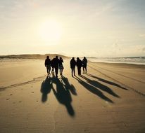 people on the ocean beach