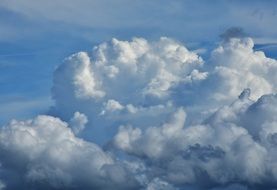 lush white summer clouds