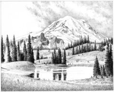 drawing mountains in washington