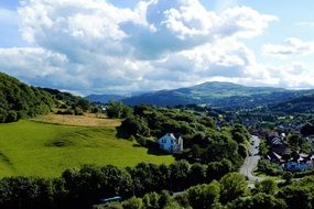 scenic summer Landscape, UK, wales, snowdonia