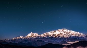 starry night over the mountains