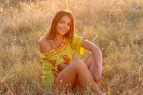 brown-eyed beauty in the sunset
