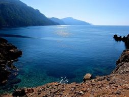 beautiful clear mediterranean sea