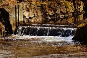 landscape of a cascade of creek in the forest