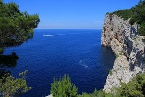 panorama of the rock on the coast in Croatia