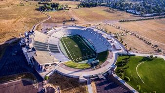 football stadium in Colorado view from above