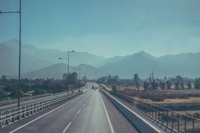 remote view of the scenic mountains from the highway