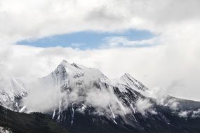 mountain top with snow cover