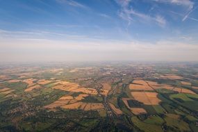 aerial view of the countryside