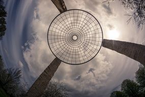 bottom view of Britz Garden in Berlin