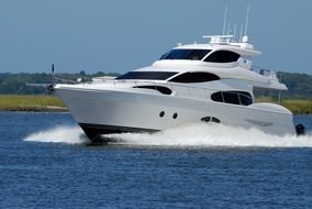White luxurious yacht