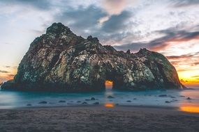 rock on the island