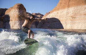Surfer Man on a sea