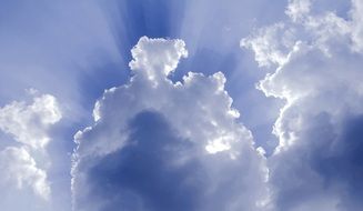 white clouds blue sky landscape nature