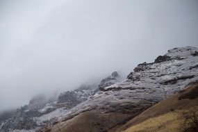 Landscape of wintry Snowy alpines