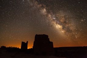 milky way on the night sky in Utah
