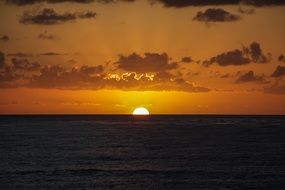 Beautiful seascape with the sunset in San Diego