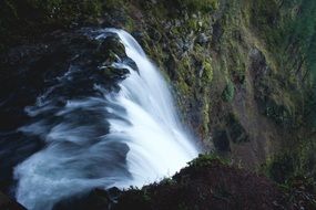 top view of the waterfall from the cliff