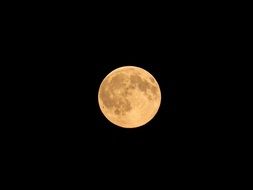 moon at night in the sky close up