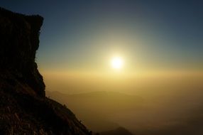 amazing Mountain rock Sunrise Sky Nature