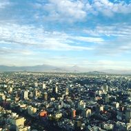 panoramic view of the cityscape on a clear day