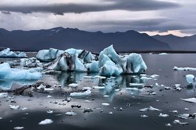 glaciers in lake water