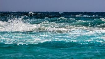 choppy blue ocean