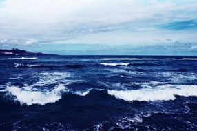 waves on the oceanfront