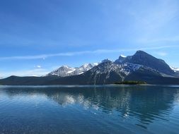 rocky mountains near Upper Lake Kananaskis