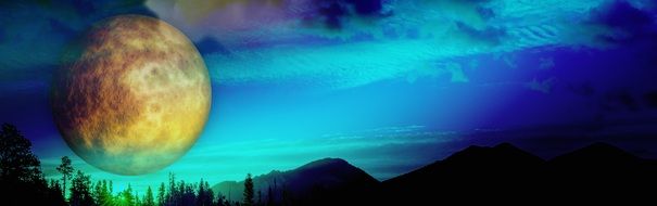 surreal moon