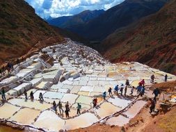 Tourists in Maras, Peru