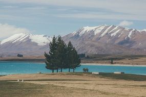 landscape of mountains and blue river
