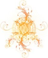 Orange decorative ornament