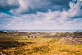 hilly oceanfront valley