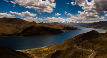 panorama of the river among the mountains