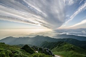 beautiful landscape of Iide Mountain