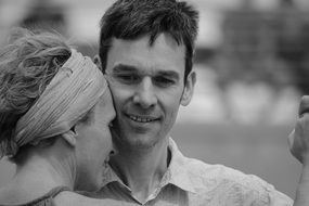 young couple dancing tango