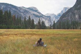 girls in yosemite valley