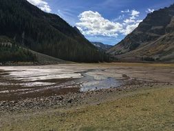 pond in the background of mountains in Colorado