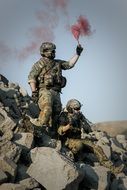 group of military at the assault