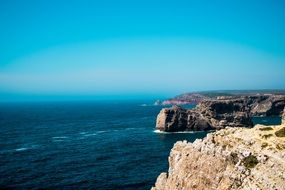 cliffs on the blue ocean coast