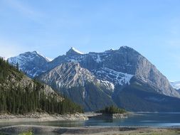 landscape of upper kananaskis lake