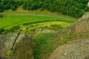 green grass in Holyrood Park Edinburgh