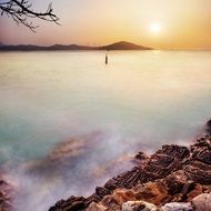mystical fog over the sea