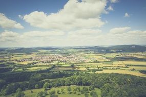 panorama of a picturesque landscape in franconian switzerland