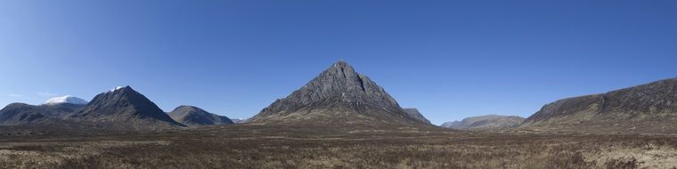 panorama of the glencoe valley in scotland