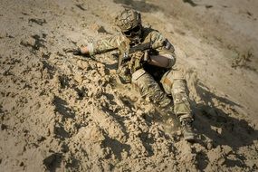 soldier in the desert